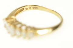 14K Yellow Gold 0.51 Ctw Marquise Diamond Wedding Band Ring