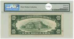 Real nice 1928 Small Size $10 Gold Certificate. PMG VF25