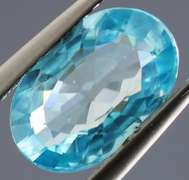 Brilliant! 2.34ct diamond luster blue Zircon