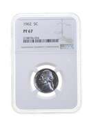 PF67 1962 Jefferson Nickel - Graded NGC