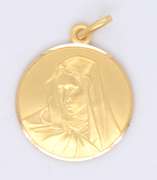 Unique 18KT Virgin Mary Pendant