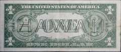 Series 1935A $1 Silver Certificate, World War II Hawaii Emergency Issue Note, Circulated.