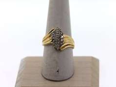 Cushioned 14k Gold Diamond Ring
