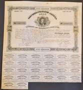 Feb 25 1863 $500 Confederate States Coupon Bond