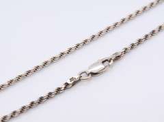 Vintage Sterling Silver Rope Chain Necklace