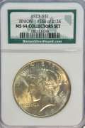 Near Gem BU 1923 Peace Silver Dollar. NGC MS64 Collectors Set