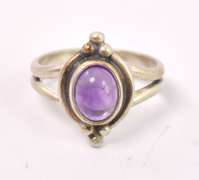 Amethyst Ring in Sterling Silver