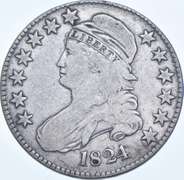 1824 Capped Bust Half Dollar