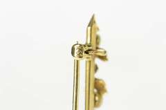 14K Yellow Gold Victorian Seed Pearl Ornate Vine Bar Pin/Brooch