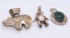 Lot of 3 Vintage Sterling Silver Pendants