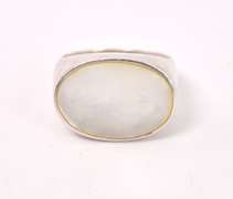 Mother of Pearl Ring in Sterling Silver