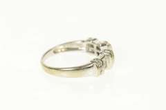 14K White Gold 0.56 Ctw Princess Diamond Wedding Band Ring