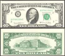 $10 1969-C FRN Cutting Error Crisp Uncirculated