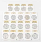 Group Of 19 Proof Franklin Half Dollars In Hannes Tulving Holders