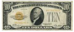 Scarce Series of 1928 Small Size $10 Gold Certificate note