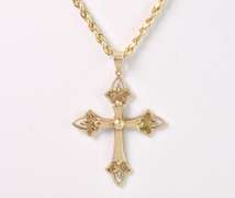 Darling Cross Pendant Necklace in Yellow Gold