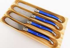 French Laguiole Cobalt Blue Cheese Spreaders