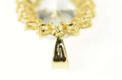 14K Yellow Gold Oval Syn. Blue Topaz Halo Statement Pendant