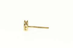 10K Yellow Gold Pave Diamond Heart Love Symbol Stud Single Earring