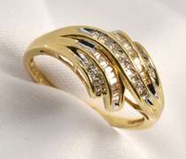 Stylish Diamond Dome Ring