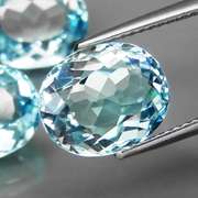 Matched! 3 piece 14.30ct full fire sky blue Topaz set