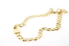 Handmade Italian 14k Gold Contemporary Curb Chain Necklace