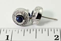 Feminine 18K Sapphire and Diamond Earrings