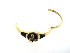 Regal Handmade Italian 14k Gold Panther Bracelet