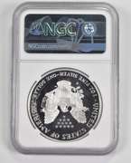 Error PF69 UCAM 2000-P American Silver Eagle - OBV Struck Thru NGC