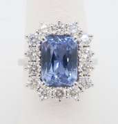 GIA Certified Unheated Blue Sapphire Ring