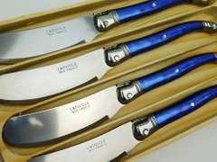French Laguiole Cobalt Blue Cheese Spreaders