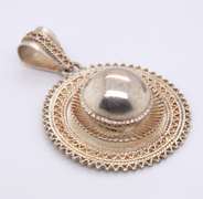 Vintage Sterling Silver Set of Earrings and Pendant