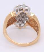 Stunning Yellow Gold Diamond Cluster Ring