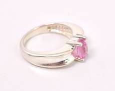 Pink Gemstone Ring in Sterling Silver