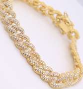 Sterling Silver Cubic Zirconia Curb Link Bracelet