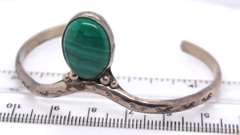 Sterling Silver Malachite Bangle