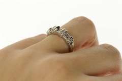14K White Gold 0.56 Ctw Princess Diamond Wedding Band Ring