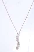 Brilliant White Gold Diamond Journey Pendant on Chain