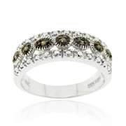 Sterling Silver 1/10ct TDW Black Diamond Band Ring