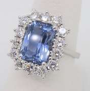 GIA Certified Unheated Blue Sapphire Ring