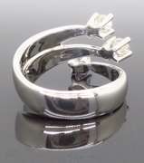 Three Diamond Bypass Ring