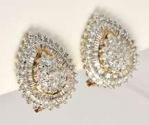 Sparkling Diamond Cluster Earrings