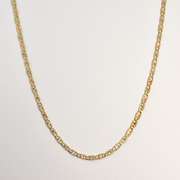 Unusual Tri-Color Anchor Link Necklace
