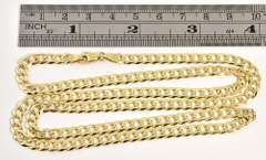 Sparkling 14k Beveled Curb Link Necklace