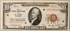Clean Fresh Series  $10 1929 St Louis National