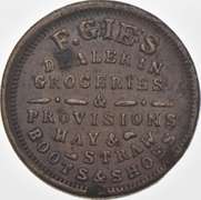 1863 F. Gies Civil War Token R-8 225 AG 3A
