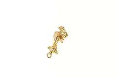 Gold Plated 3D Bongo Seated Drum Player Musician Charm/Pendant