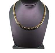 Elegant Handmade Italian 14k Gold Curb Chain Necklace
