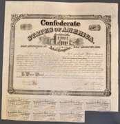 April 1 1863 $500 Confederate States Of America Coupon Bond