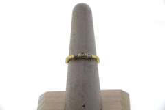 Three Stone Baguette Diamond Ring with 14k Gold